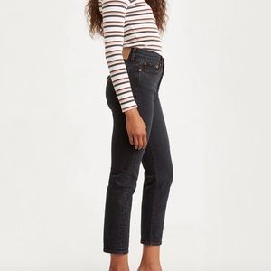 Levi’s Wedgie Fit Ankle jeans denim pants gray black straight leg